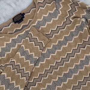 Pendleton Women's Woolen Mills Sweater Herringbone Merino‎ Wool Crew Neck Size L